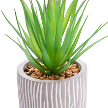 Candlelight Green 17.5cm Succulent Artificial plant in Grey Ceramic Pot