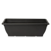 Verve Florus 15L Black Plastic Bell Rectangular Trough (H)20cm (W)24.5cm (D)60cm