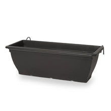 Verve Florus 15L Black Plastic Bell Rectangular Trough (H)20cm (W)24.5cm (D)60cm
