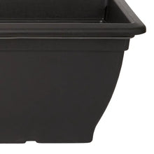 Verve Florus 15L Black Plastic Bell Rectangular Trough (H)20cm (W)24.5cm (D)60cm