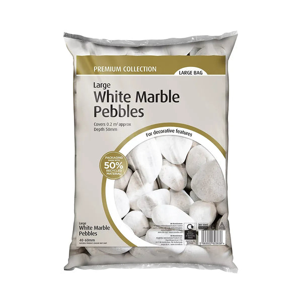 White 40-60mm Pebbles