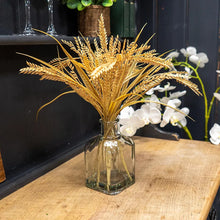 38cm Dried Grass Artificial plant in Clear Glass Bottle vase