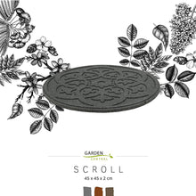 Nicoman Round Grey Scroll Stepping Stone - Pack of 2