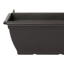 Verve Florus 15L Black Plastic Bell Rectangular Trough (H)20cm (W)24.5cm (D)60cm