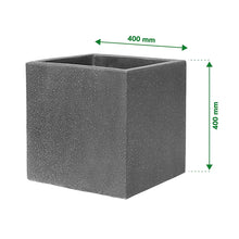 Verve 56L Dark grey Concrete Square Planter (H)40cm (W)40cm (D)40cm