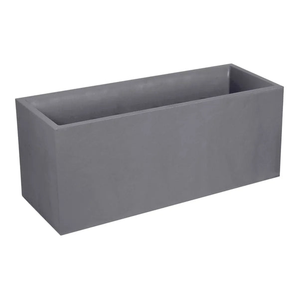Verve Durdica 98L Light grey Plastic Rectangular Planter (H)43.5cm (D)39.5cm