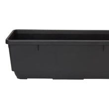 Verve Florus 17.8L Black Plastic Bell Rectangular Trough (H)20cm (W)20cm (D)90cm