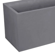 Verve Durdica 98L Light grey Plastic Rectangular Planter (H)43.5cm (D)39.5cm