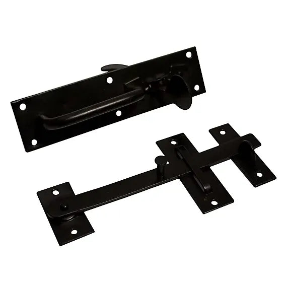 Blooma Black Powder-coated Steel Tee hinge (L)127mm