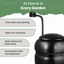 Hardys 100L Garden Slimline Water Butt - Tap, Stand, Water Diverter Kit Included, Pre-Threaded - Recycled Plastic Rain Collector
