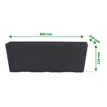 Verve 17L Black Plastic Rectangular Trough (H)21cm (W)60cm (D)60cm